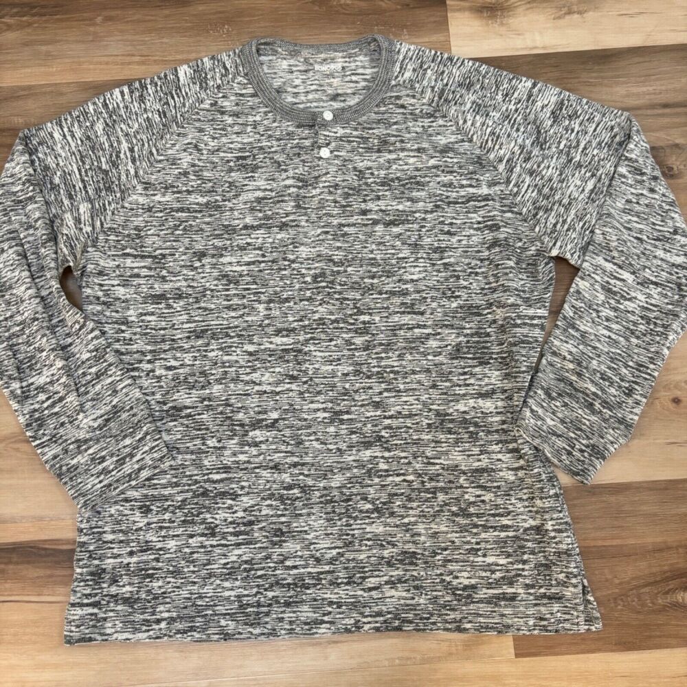 Bonobos Sweater Mens XL Slim Fit Heather Gray Performance Henley